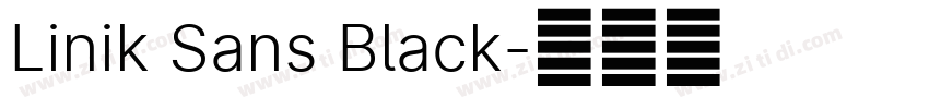 Linik Sans Black字体转换
